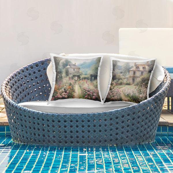 Stupell Industries Riley B | Quaint French Country Garden Printed Throw Pillow Set