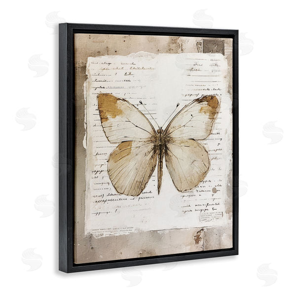 Stupell Industries Riley B | Rustic Butterfly Collage Wall Art