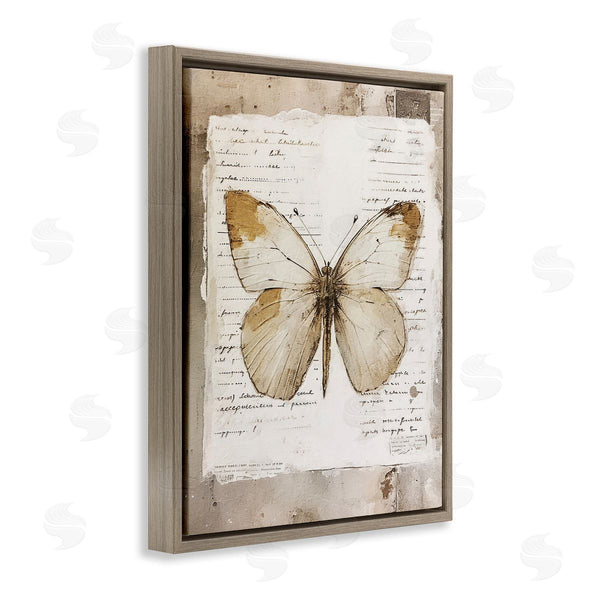 Stupell Industries Riley B | Rustic Butterfly Collage Wall Art
