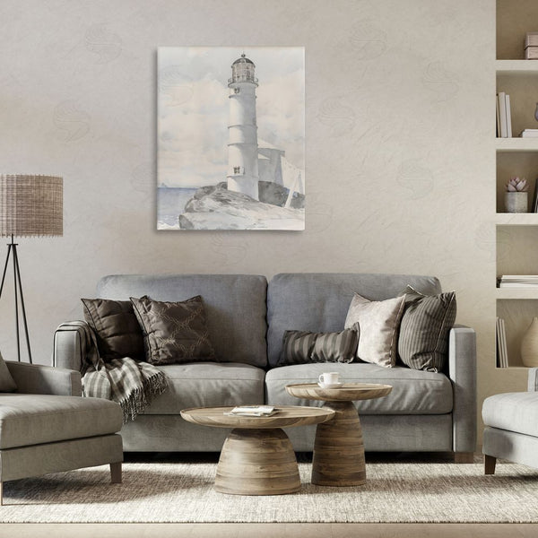 Stupell Industries Riley B | Soft Vintage Coastal Lighthouse