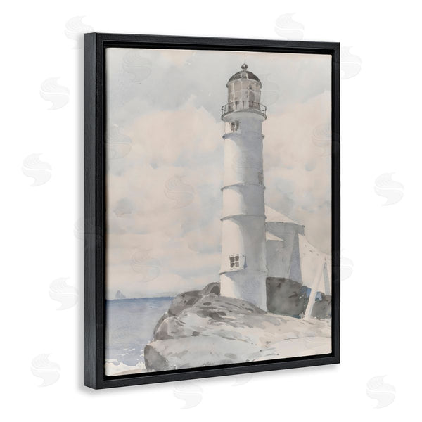 Stupell Industries Riley B | Soft Vintage Coastal Lighthouse