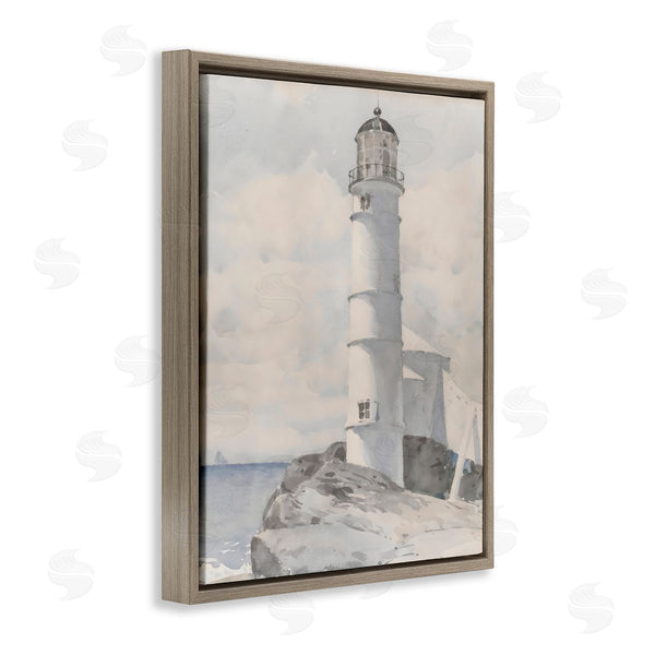 Stupell Industries Riley B | Soft Vintage Coastal Lighthouse