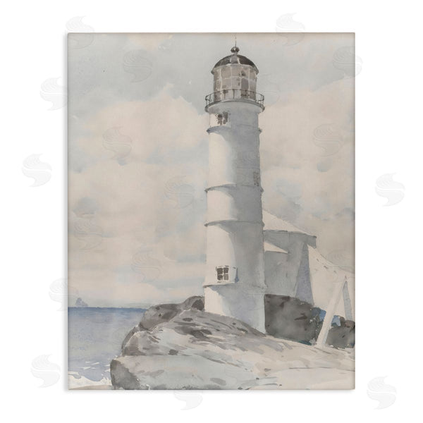 stupell industries Riley B | Soft Vintage Coastal Lighthouse