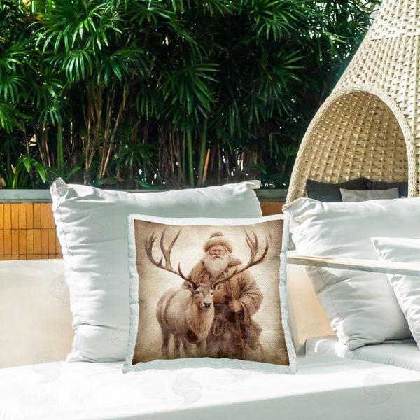 Stupell Industries Riley B | Traditional Santa & Elk Printed Throw Pillow