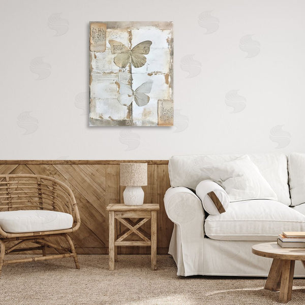 Stupell Industries Riley B | Vintage Butterfly Collage Wall Art