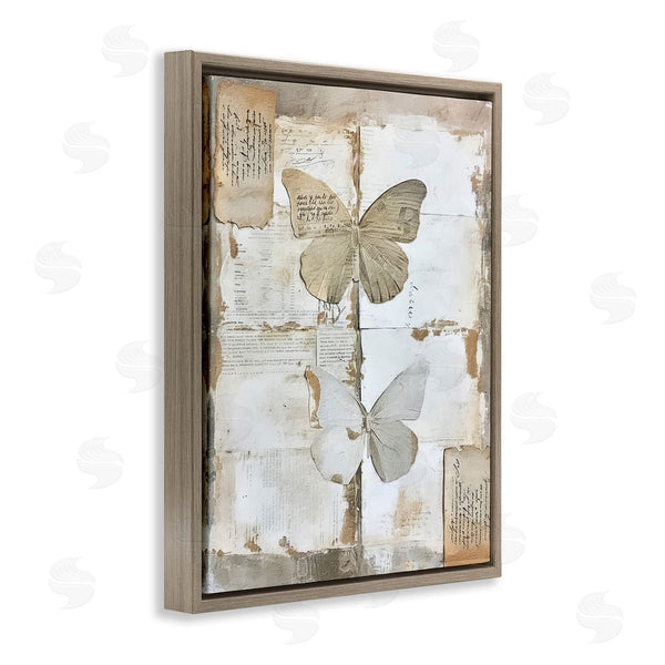 Stupell Industries Riley B | Vintage Butterfly Collage Wall Art