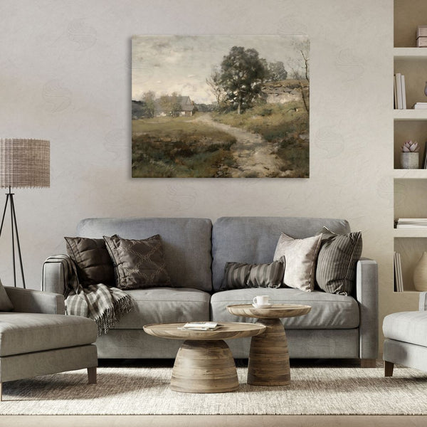 Stupell Industries Riley B | Vintage Farmhouse Scenic Landscape Wall Art