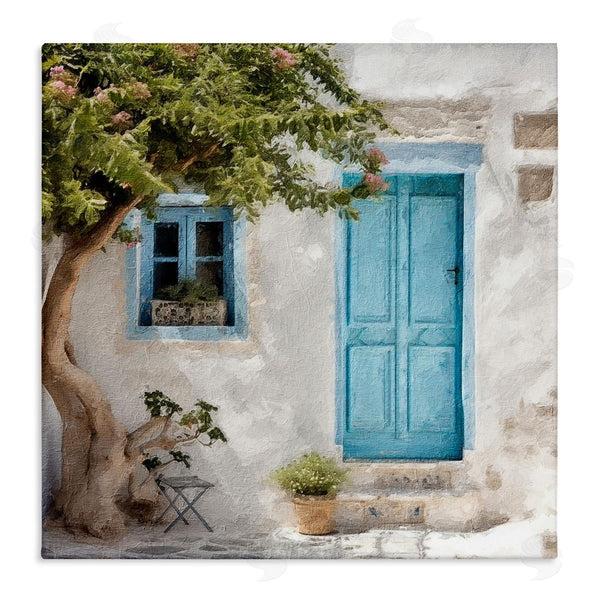 stupell industries RileyB | Blue Door and Tree Wall Art