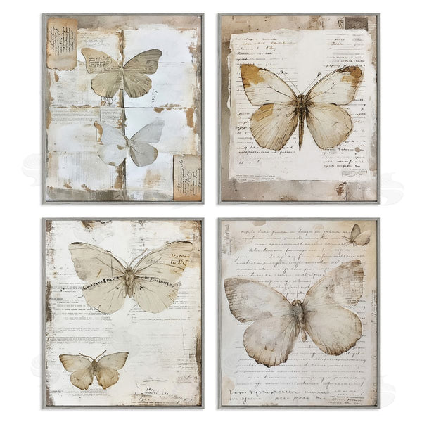 Stupell Industries RileyB | Neutral Vintage Butterflies Wall Art