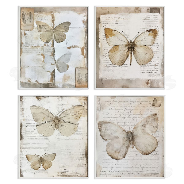 Stupell Industries RileyB | Neutral Vintage Butterflies Wall Art