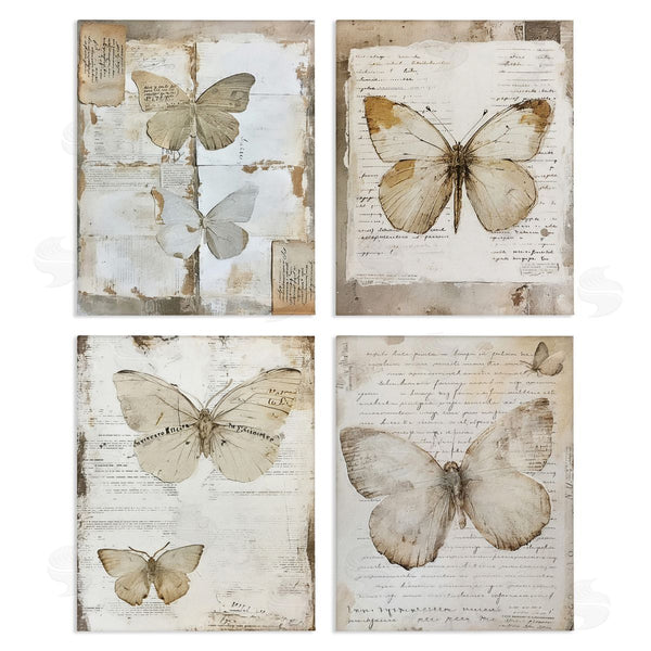 stupell industries RileyB | Neutral Vintage Butterflies Wall Art