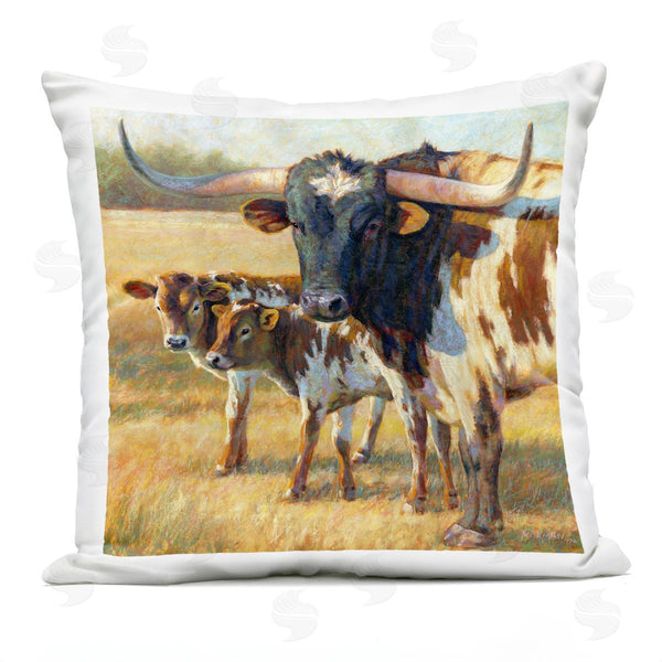 Stupell Industries Rita Kirkman | Cattle Family Rural Farmland Printed Throw Pillow