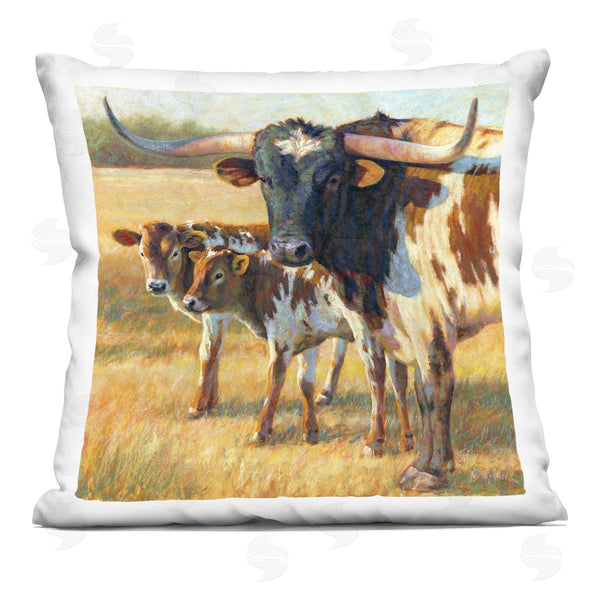 stupell industries Rita Kirkman | Cattle Family Rural Farmland Printed Throw Pillow