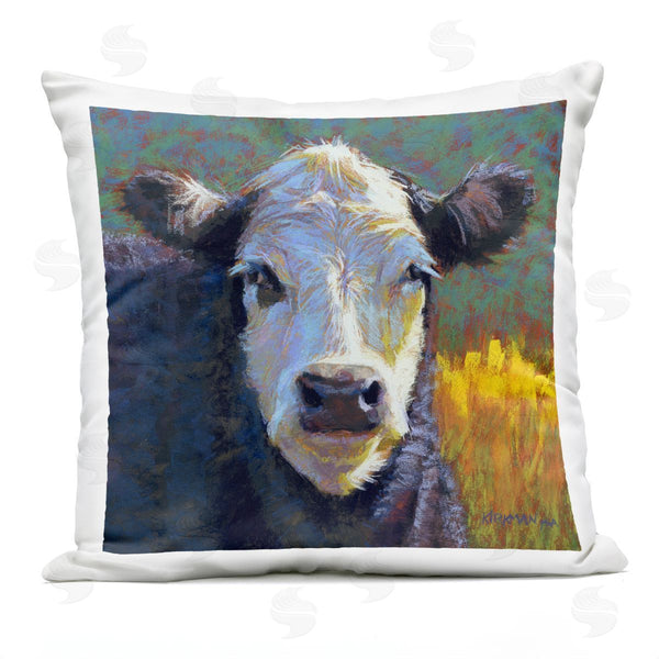 Stupell Industries Rita Kirkman | Close Up Cow Portrait Printed Throw Pillow