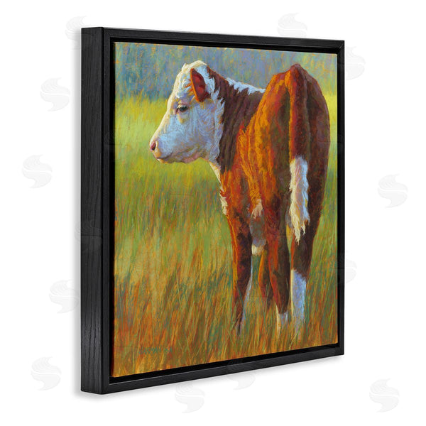 Stupell Industries Rita Kirkman | Cow Grazing Grassy Farm Wall Art