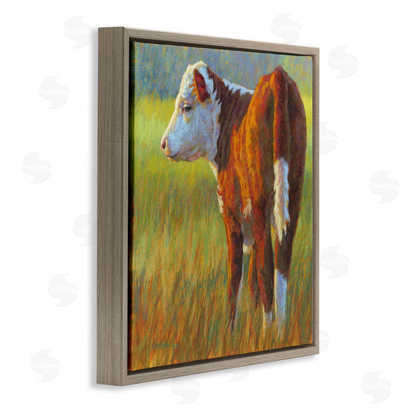 Stupell Industries Rita Kirkman | Cow Grazing Grassy Farm Wall Art