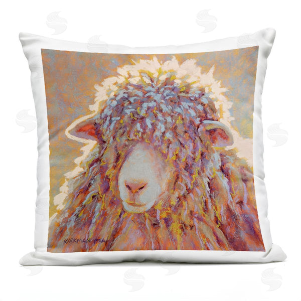 Stupell Industries Rita Kirkman | Fluffy Sheep Sunlit Portrait Printed Throw Pillow