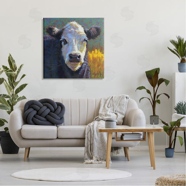 Stupell Industries Rita Kirkman | Fuzzy Cow Farm Animal Portrait Wall Art