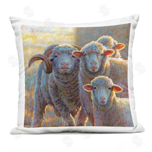 Stupell Industries Rita Kirkman | Happy Country Sheep Flock Printed Throw Pillow