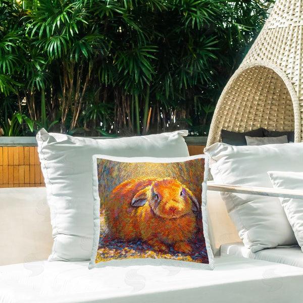 Stupell Industries Rita Kirkman | Impressionist Brown Rabbit Printed Throw Pillow