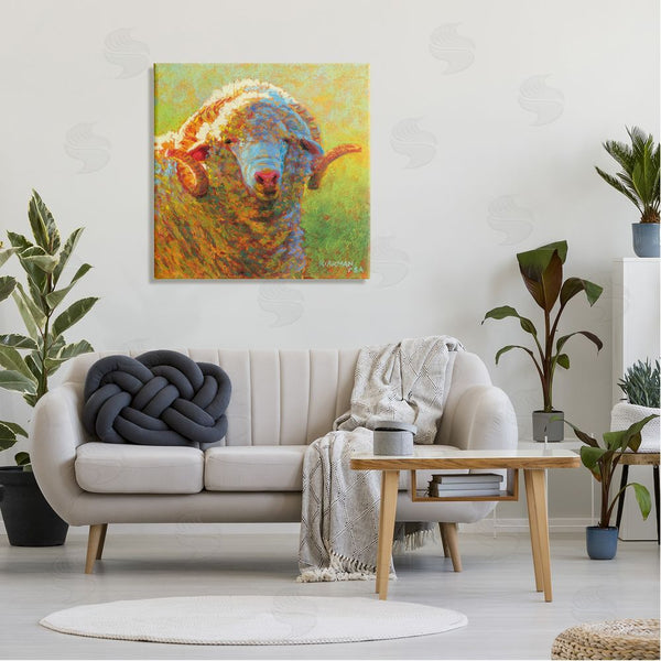 Stupell Industries Rita Kirkman | Impressionist Sheep Country Portrait Wall Art
