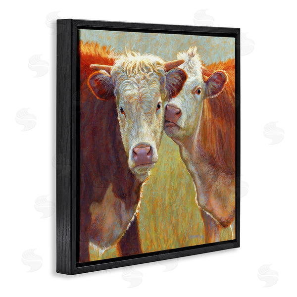 Stupell Industries Rita Kirkman | Kissing Cows Farm Animals Wall Art