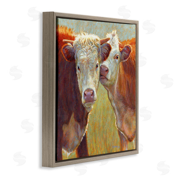Stupell Industries Rita Kirkman | Kissing Cows Farm Animals Wall Art