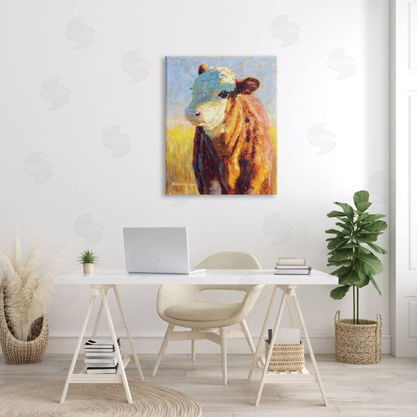 Stupell Industries Rita Kirkman | Modern Cow Portrait Impressionism Wall Art
