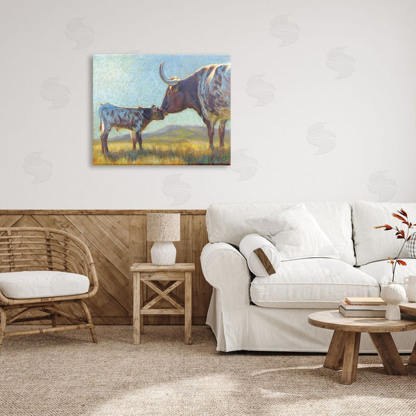 Stupell Industries Rita Kirkman | Mother Cattle Calf Sunlit Farm Wall Art