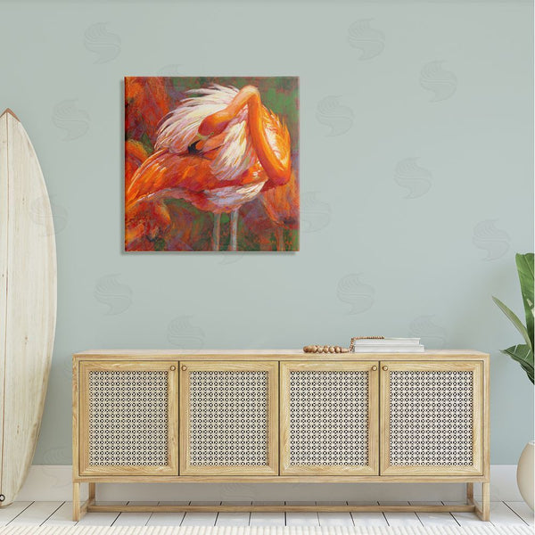 Stupell Industries Rita Kirkman | Preening Flamingo Wildlife Nature Wall Art