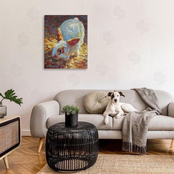 Stupell Industries Rita Kirkman | Rabbit Pointillism Portrait Wall Art