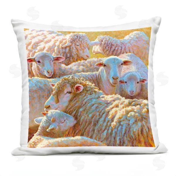 Stupell Industries Rita Kirkman | Sheep Flock Country Farm Printed Throw Pillow