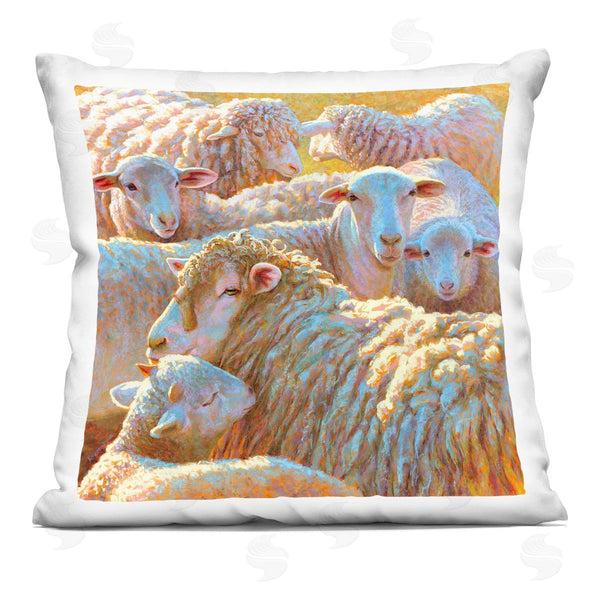 stupell industries Rita Kirkman | Sheep Flock Country Farm Printed Throw Pillow