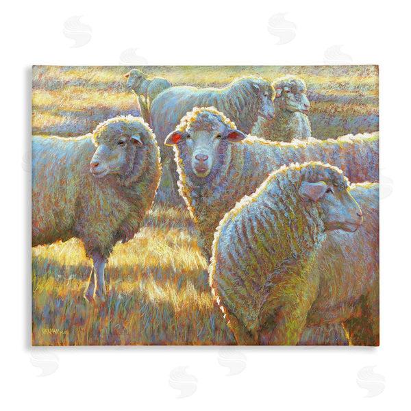 stupell industries Rita Kirkman | Sheep Herd Grazing Grassland Wall Art