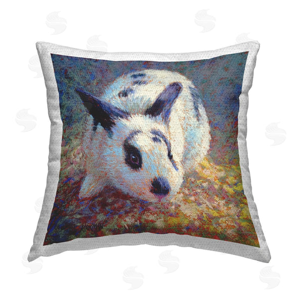 Stupell Industries Rita Kirkman | Traditional Spotted Bunny Printed Throw Pillow