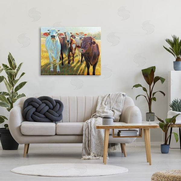 Stupell Industries Rita Kirkman | Various Cattle Sunny Farmland Field Wall Art