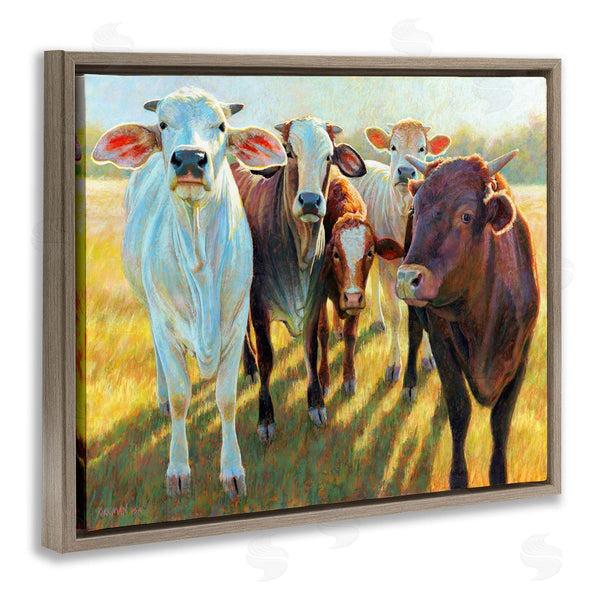 Stupell Industries Rita Kirkman | Various Cattle Sunny Farmland Field Wall Art