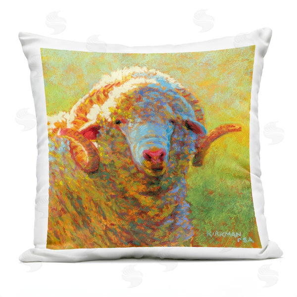 Stupell Industries Rita Kirkman | Vivid Fluffy Sheep Scenery Printed Throw Pillow