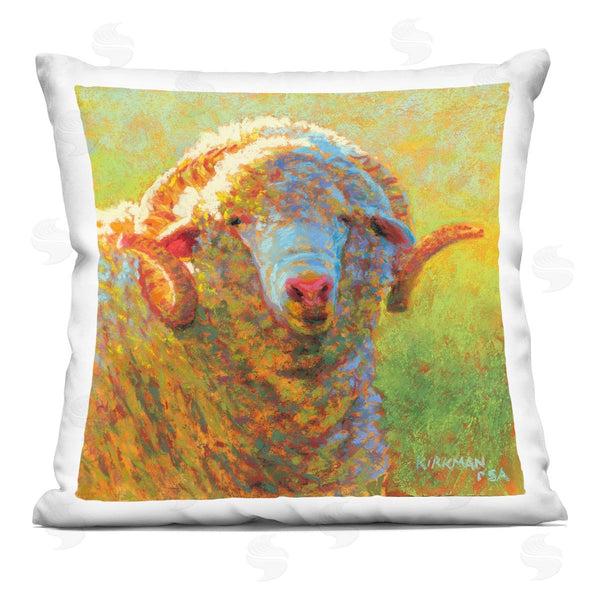 stupell industries Rita Kirkman | Vivid Fluffy Sheep Scenery Printed Throw Pillow