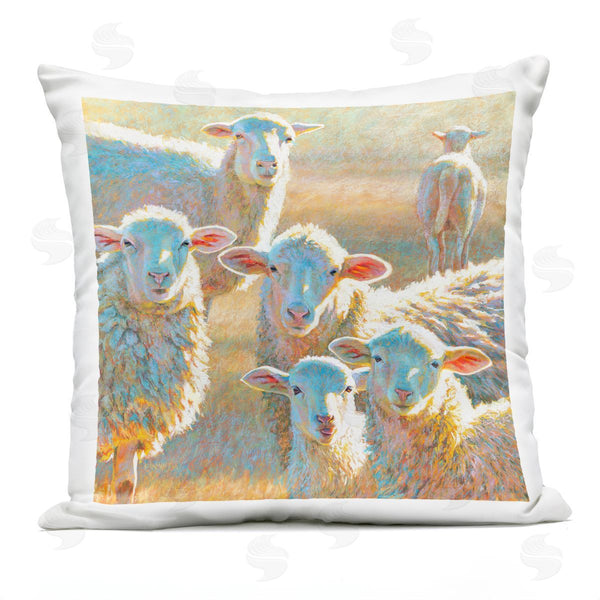 Stupell Industries Rita Kirkman | Vivid Sheep Herd Gazing Printed Throw Pillow