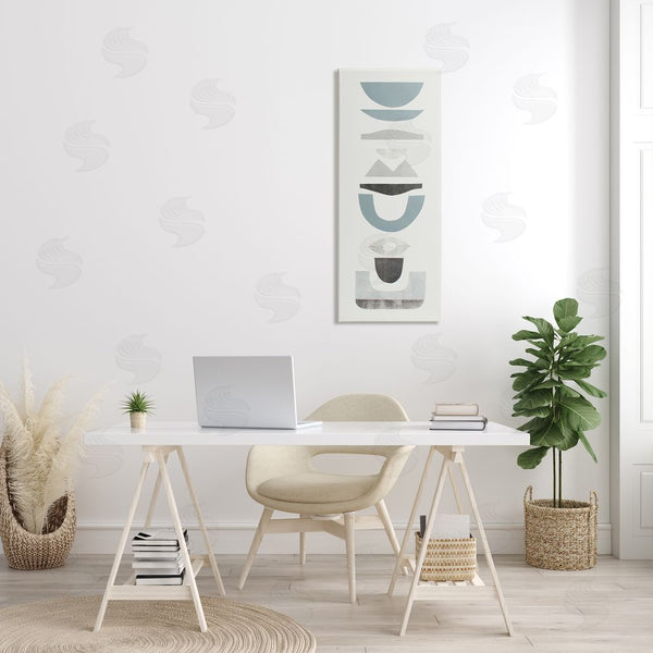 Stupell Industries Rob Delamater | Coastal Tone Totem Shapes Geometric Symbol Pattern Wall Art
