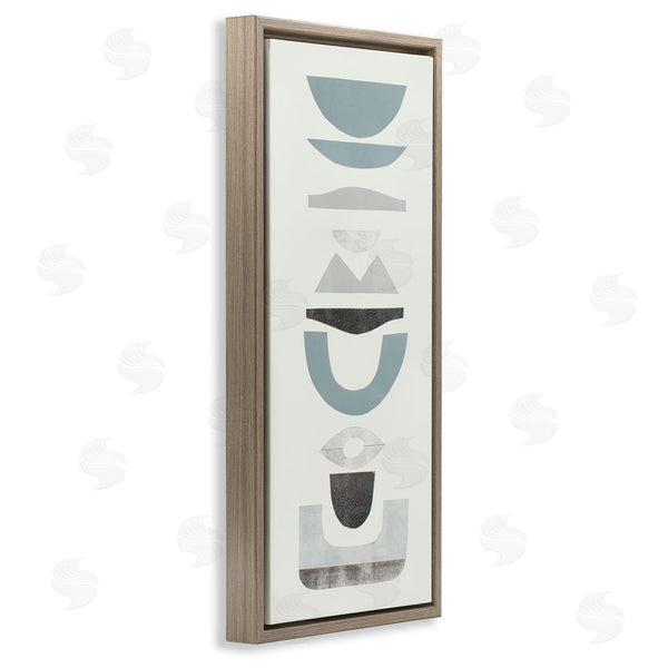 Stupell Industries Rob Delamater | Coastal Tone Totem Shapes Geometric Symbol Pattern Wall Art