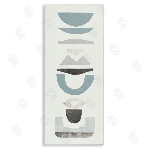 stupell industries Rob Delamater | Coastal Tone Totem Shapes Geometric Symbol Pattern Wall Art