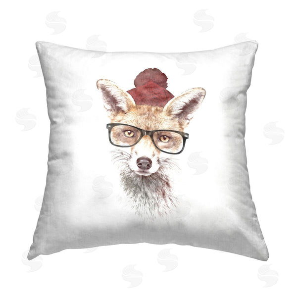 stupell industries Robert Farkas | Minimal Hipster Fox Printed Throw Pillow