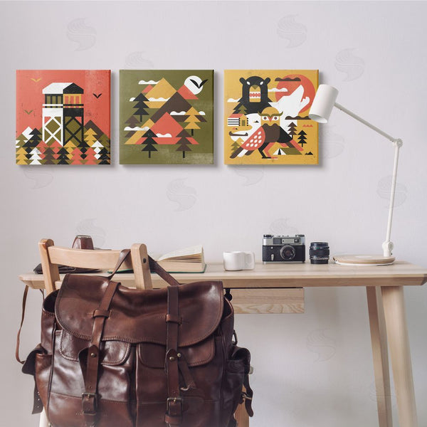 Stupell Industries Robert John Paterson | Rustic Forest Animal Camp Shapes Wall Art