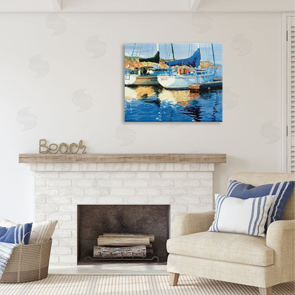Stupell Industries Robin Altman | Boats At Marina Dock Wall Art