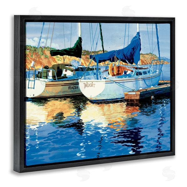 Stupell Industries Robin Altman | Boats At Marina Dock Wall Art