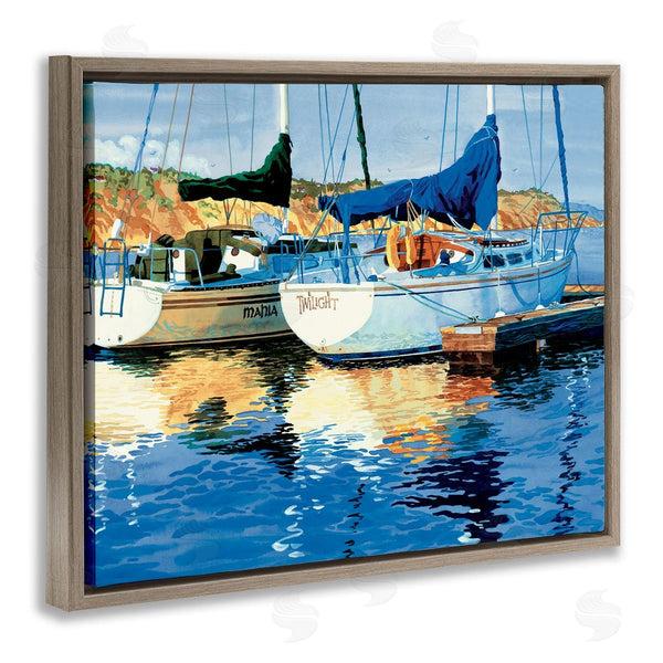 Stupell Industries Robin Altman | Boats At Marina Dock Wall Art