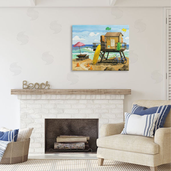 Stupell Industries Robin Altman | Lifeguard Hut On Beach Wall Art