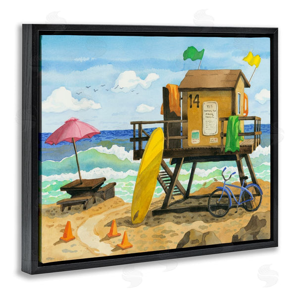 Stupell Industries Robin Altman | Lifeguard Hut On Beach Wall Art